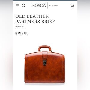 Bosca hard shell briefcase, like new! Beautiful leather bag, sells $795 new